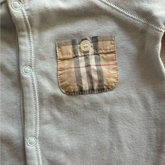 Burberry baby footed sleeper size 3 months